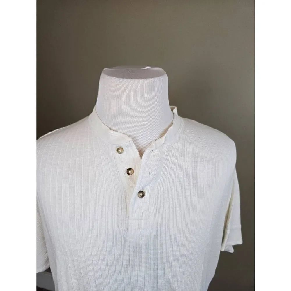 River Brand by Arrow Henley Sz L Cream